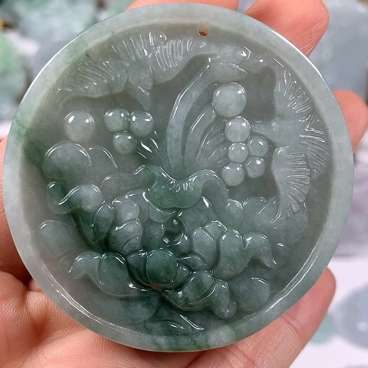 颈饰未镶嵌翡翠花开富贵福利