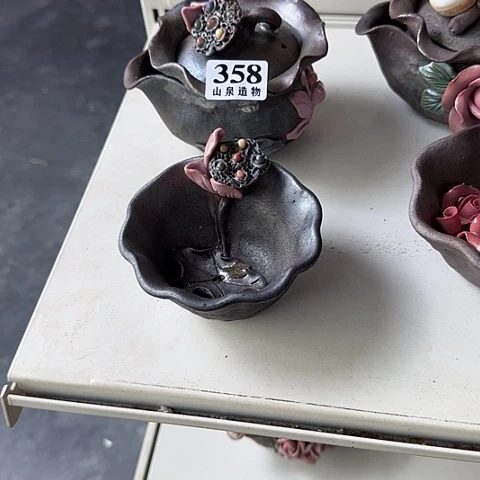 瓷片柴烧柴烧柴烧358一套