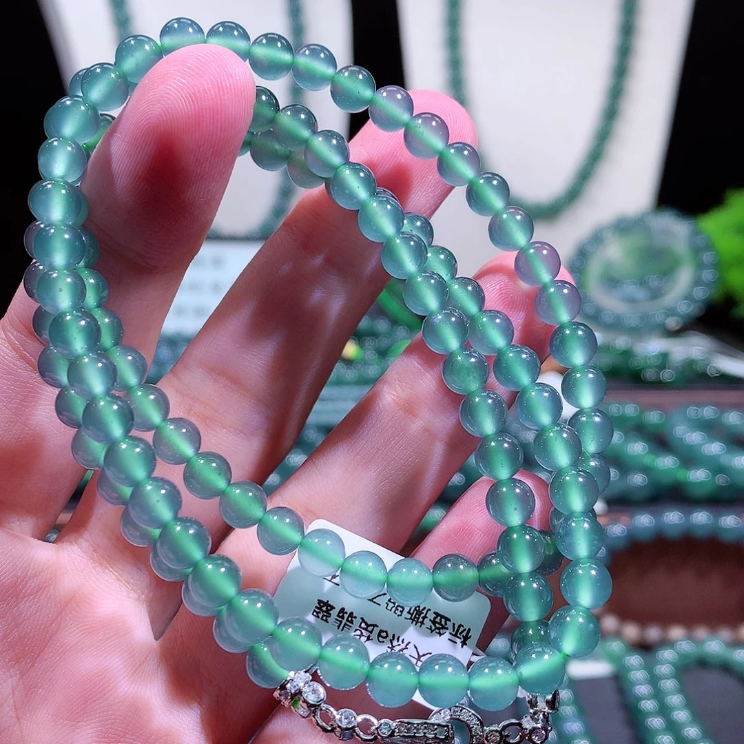 翡翠未镶嵌手链天然a货翡翠项链6