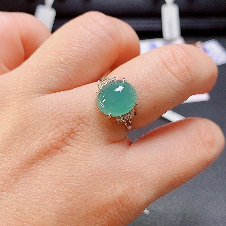 银S925镶嵌戒指翡翠