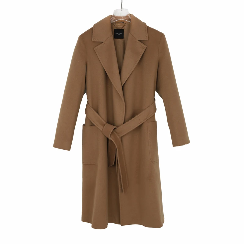 MaxMara 女士气质中长款羊绒大衣AUSUAN 50160713