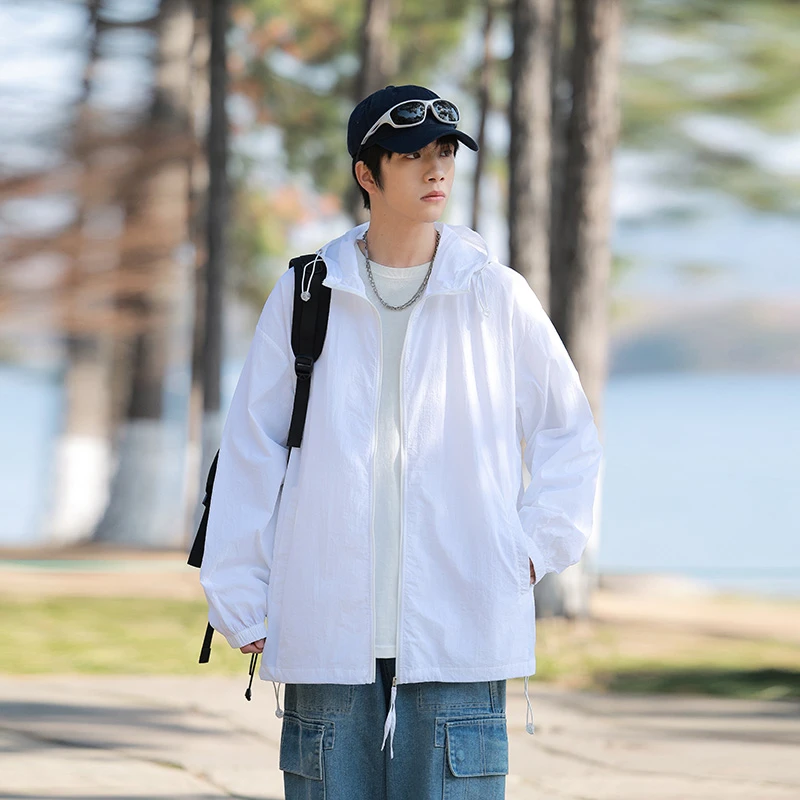 防晒服速干透气防泼水男户外夏季防晒衣潮流时尚百搭时尚休闲夹克