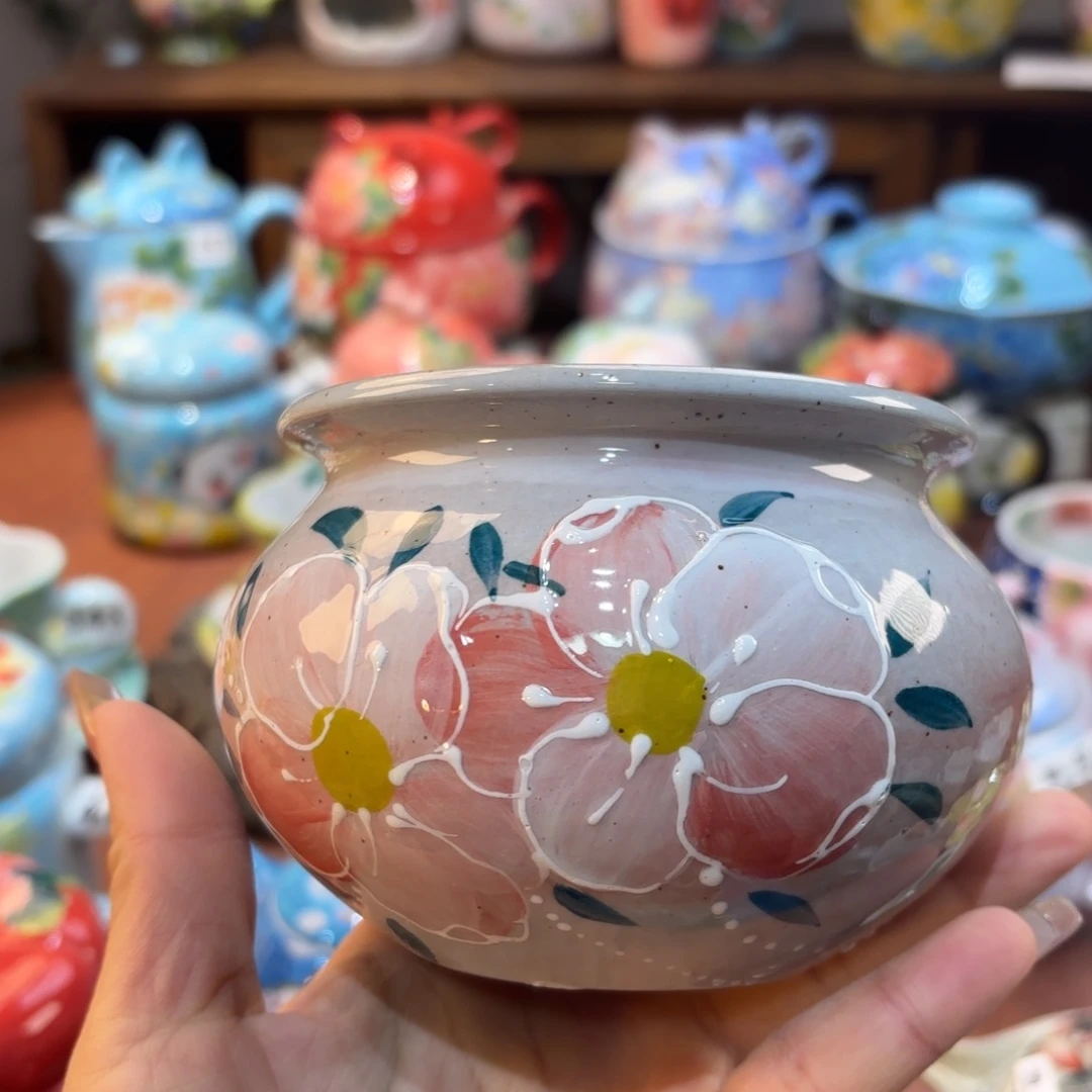 瓷片景德镇手绘高温釉下彩陶瓷茶具