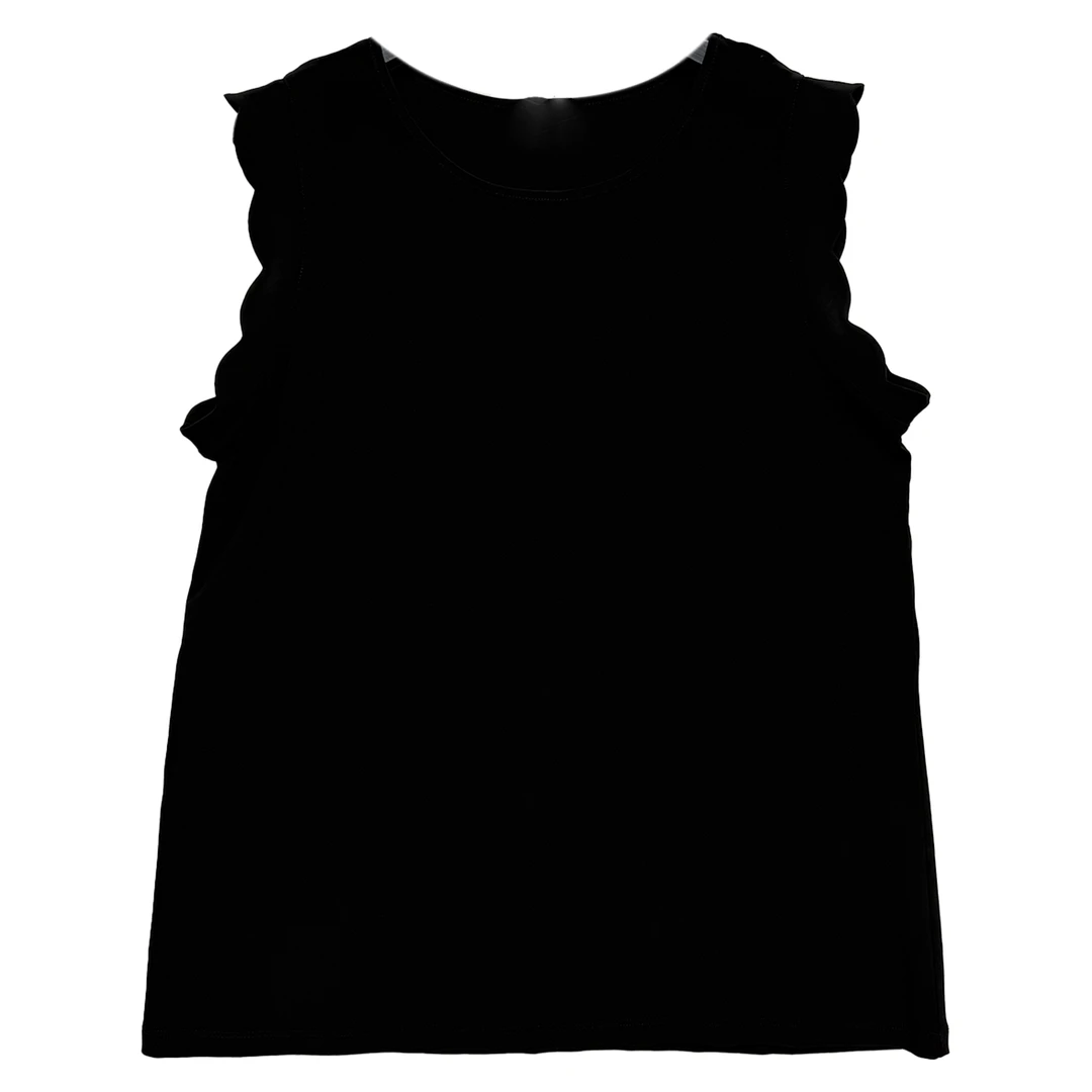 4865#无袖上衣舒适百搭潮流气质