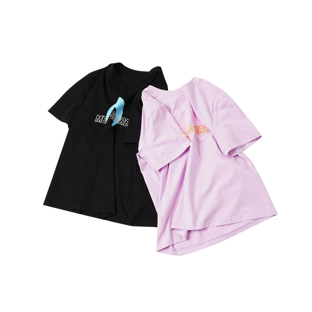 【时尚月牙印花短袖】TXAL55111重工刺绣宽松显瘦新款短袖T恤