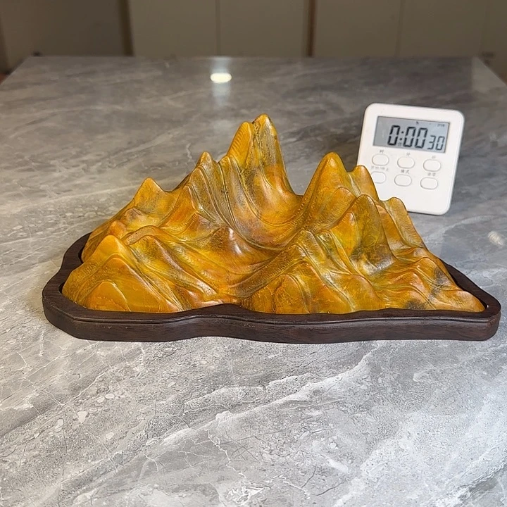 往***风奇石茶宠鱼缸文房摆件