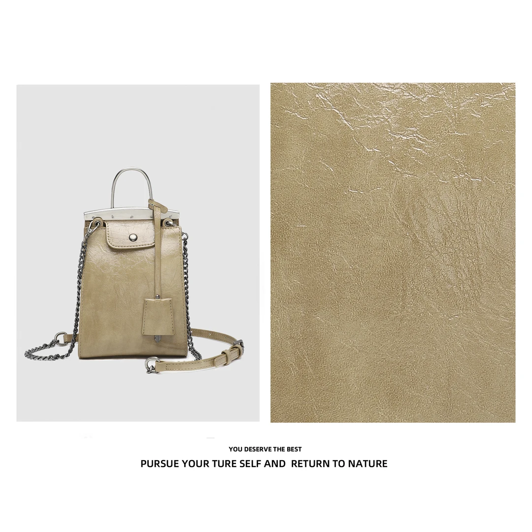 【大E】2025新款百搭时尚潮流简约单肩包1708#卡其