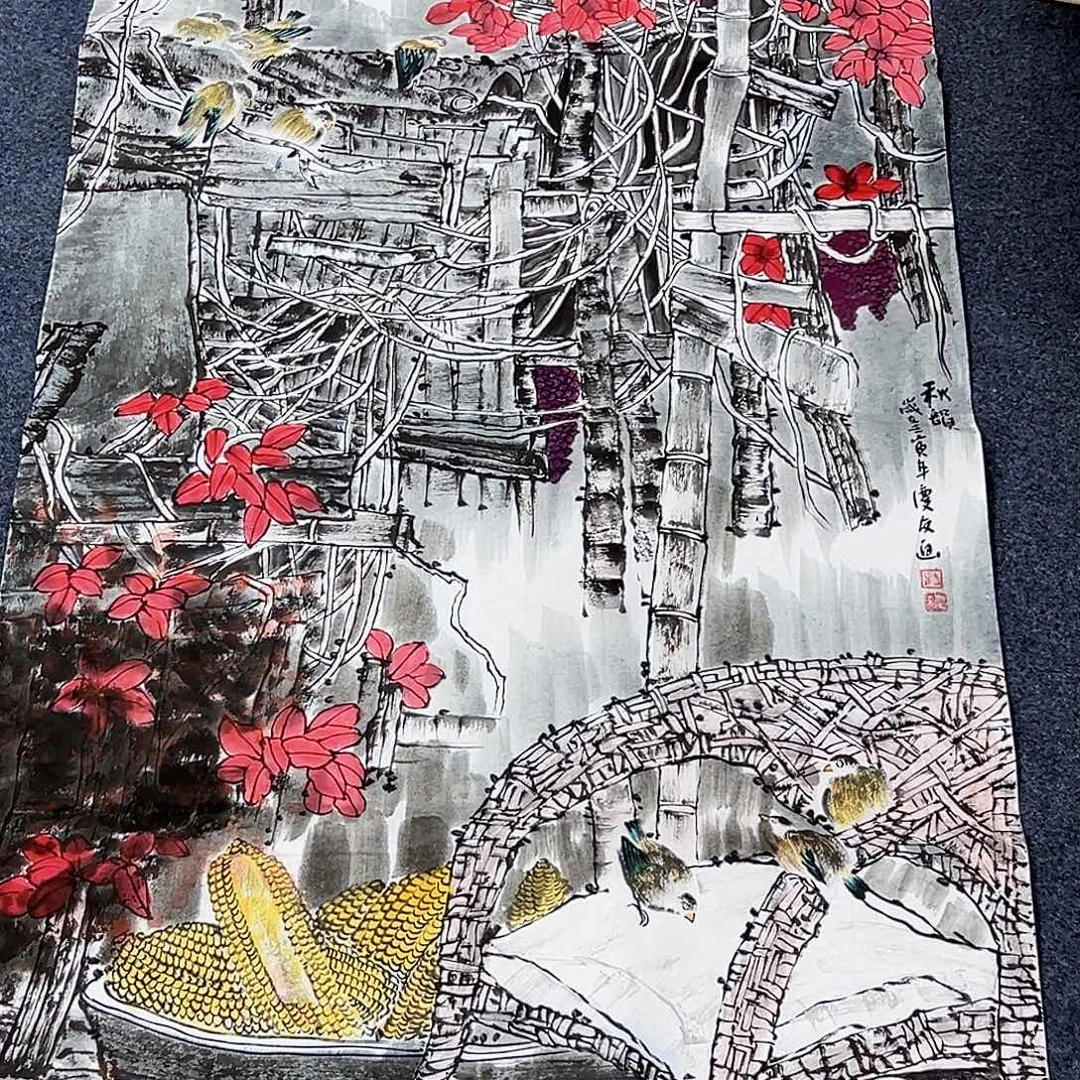 国画事事顺心如意万事