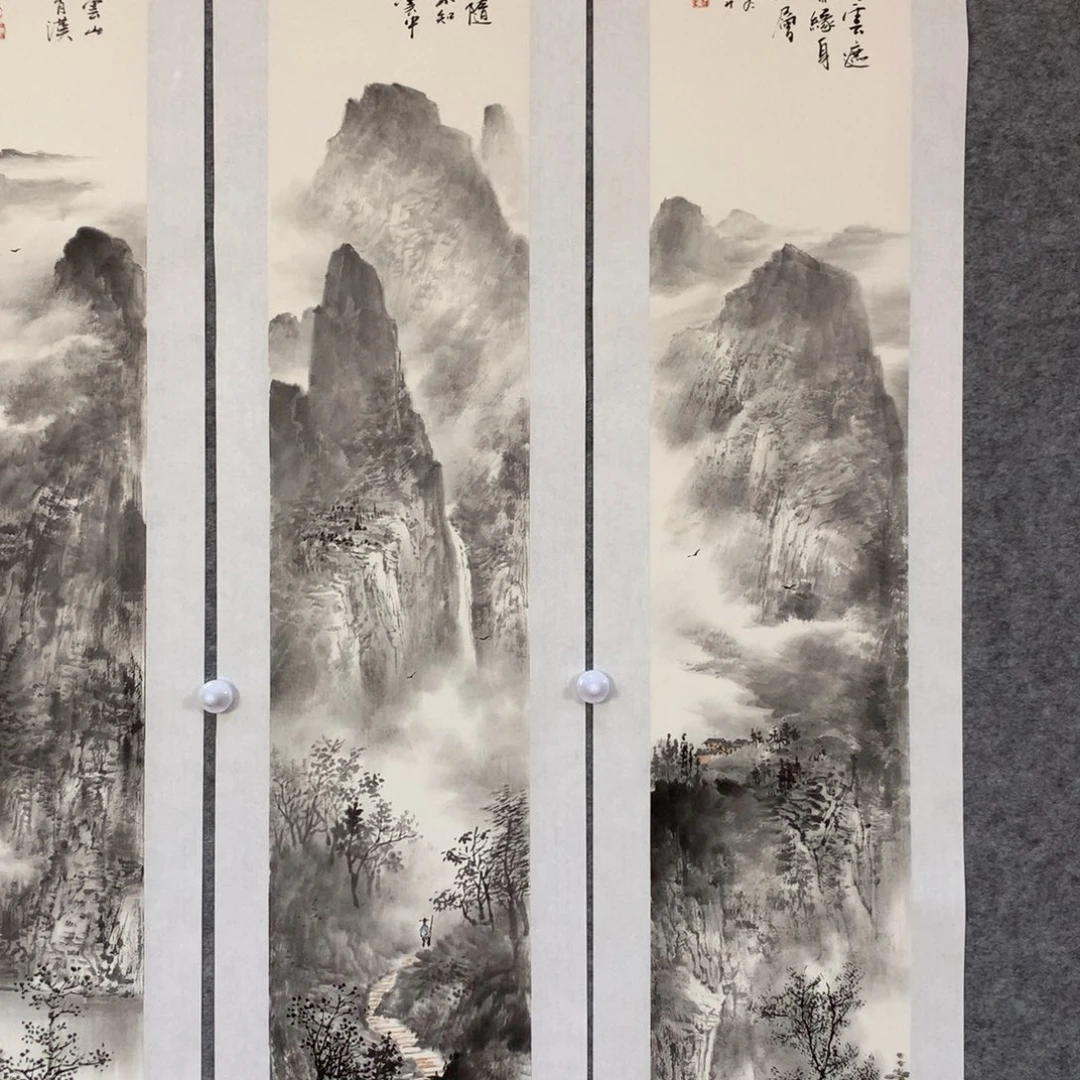 花***钱国画山水作品欣赏