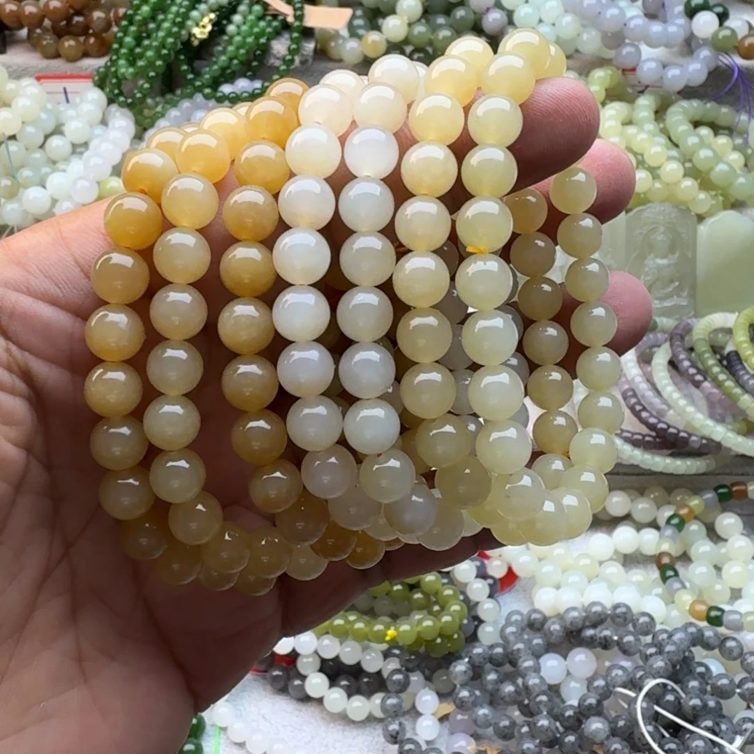 未镶嵌手链和田玉多样性发一