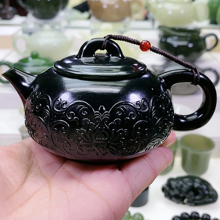 未镶嵌和田玉挂件茶壶180m l