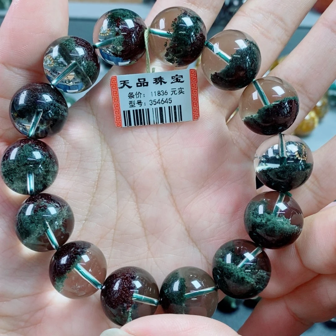 雾***时未镶嵌水晶手链绿幽灵354645