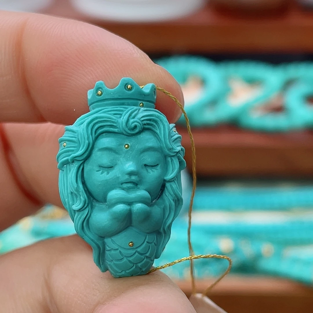 未镶嵌绿松石珠宝半成品