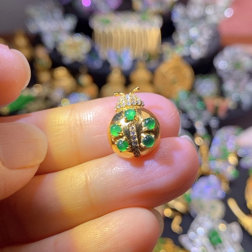 【闪购商品】银S925镶嵌挂件翡翠