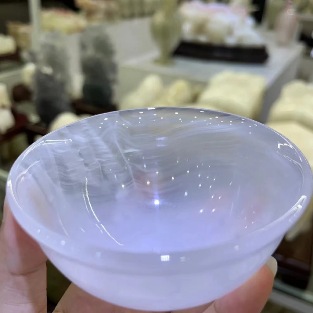 阿富汗玉白冰色碗居家摆件饰品礼品居家装饰