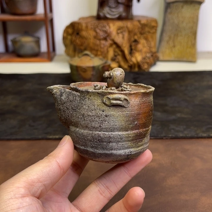 备前烧作品初代难波好阳，嘴修