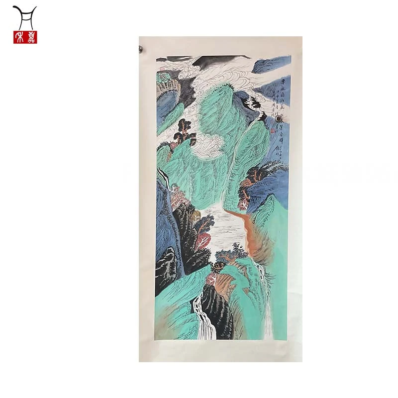 F1002陆先生YF山水纸轴96x49.5/4.2平尺