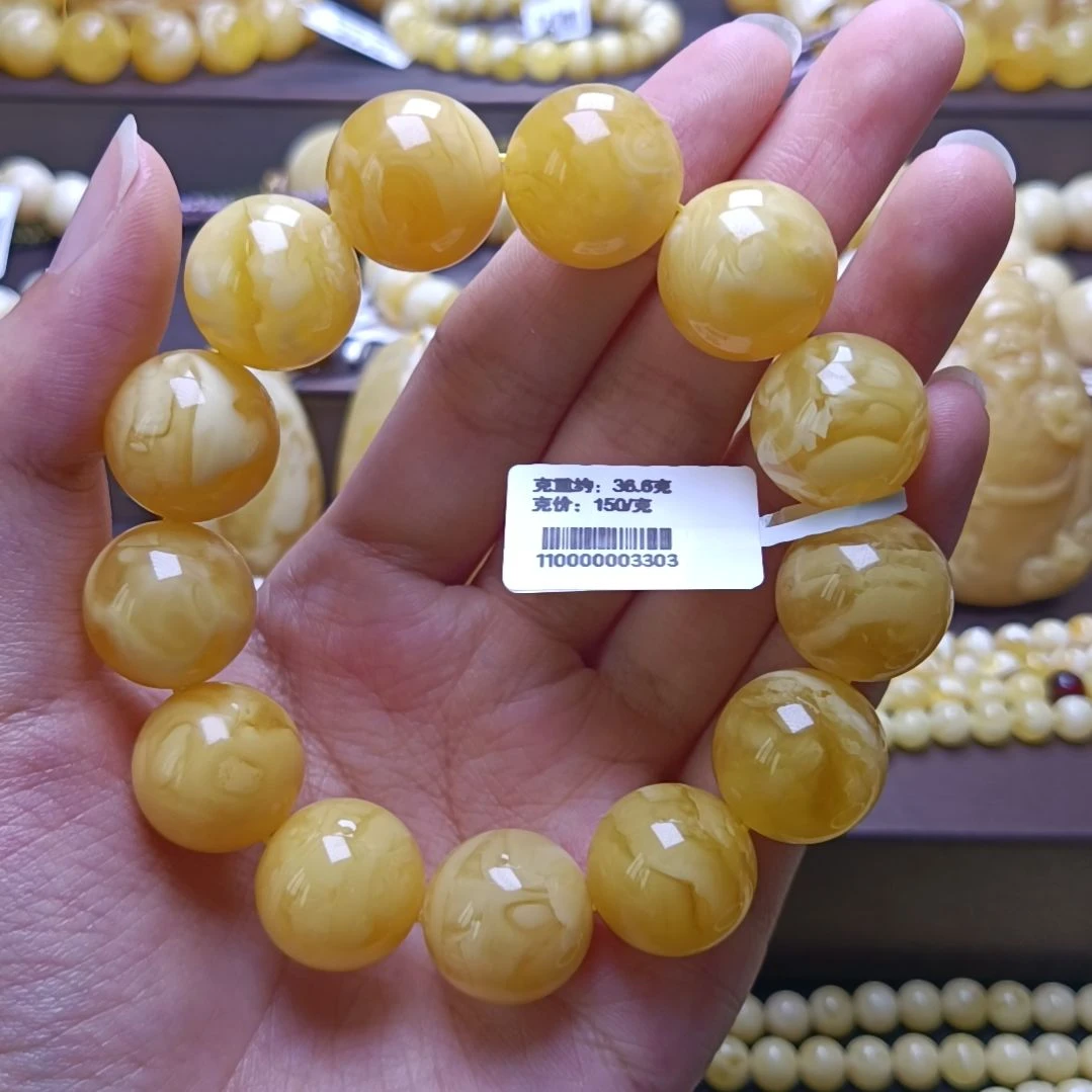 【闪购商品】未镶嵌蜜蜡手链17+圆珠手串