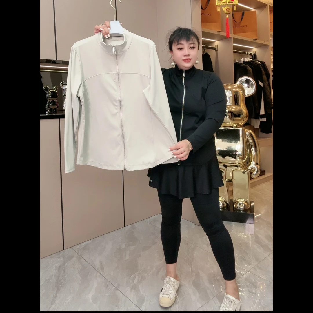 411.秋季新款大码瑜伽外套2818款衣长约68