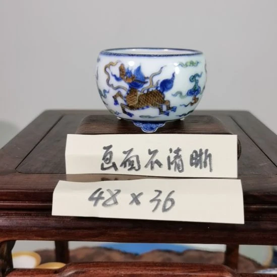 陶手工手绘大德堂釉盆