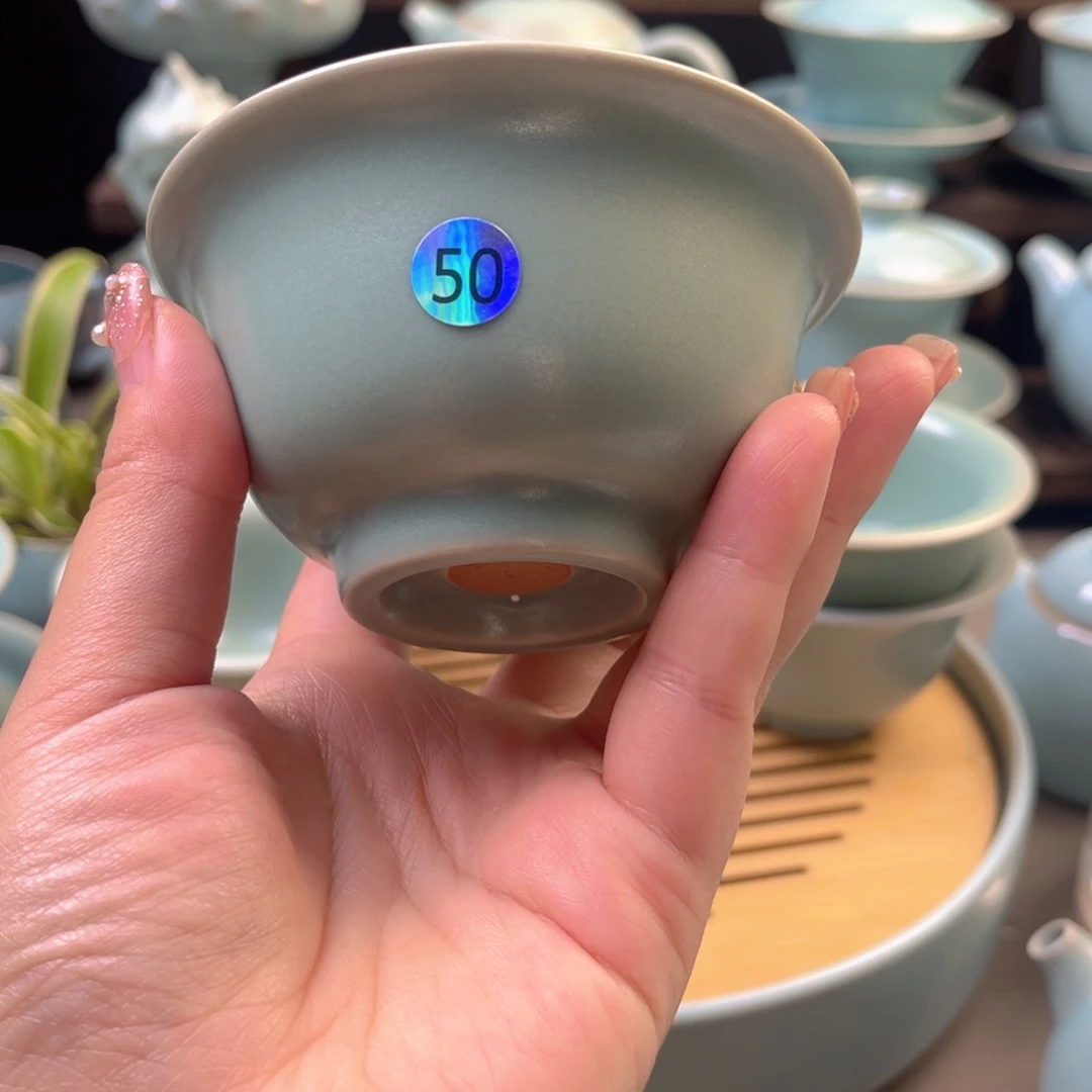 空***原矿仿古釉压手杯