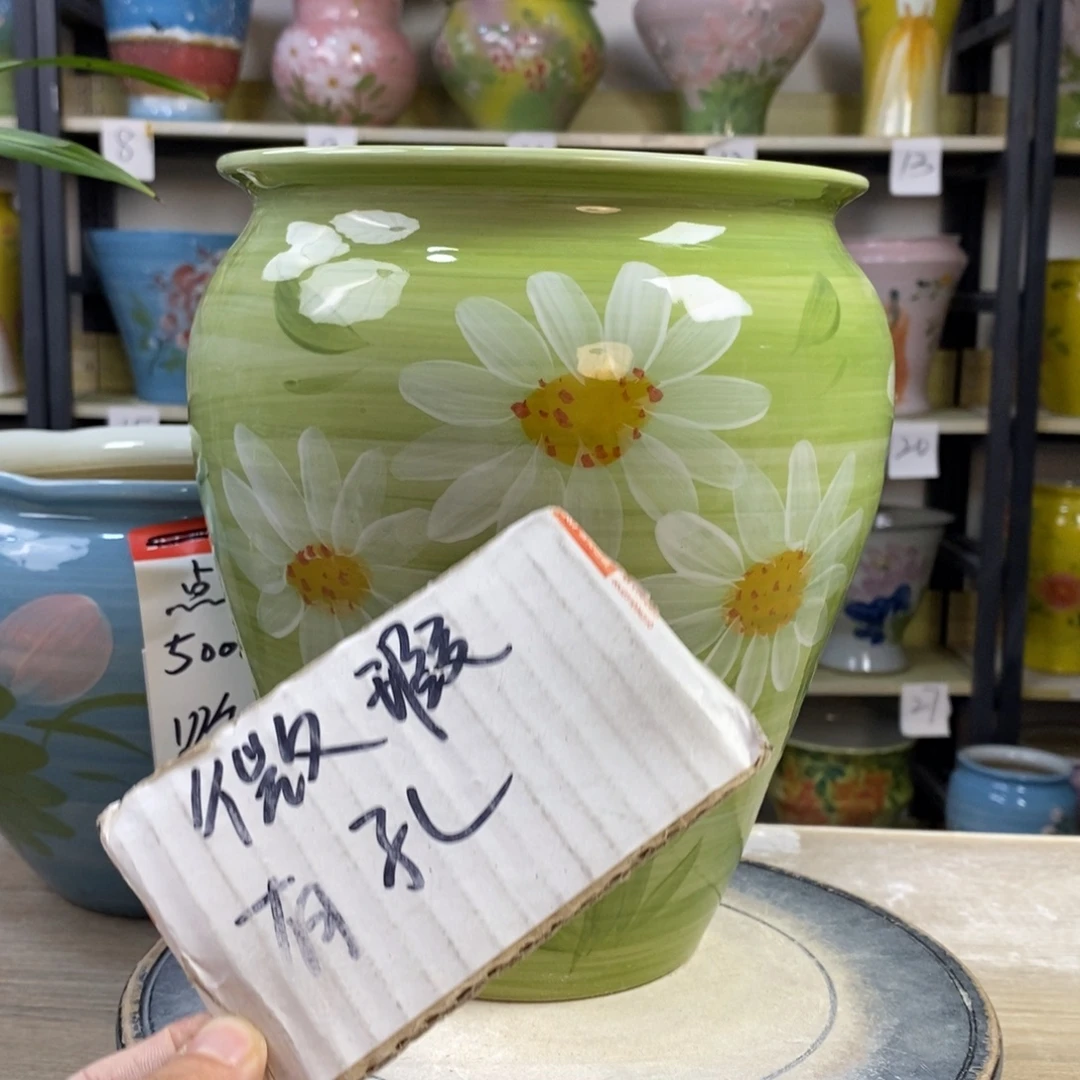 景德镇手工手绘陶瓷花盆