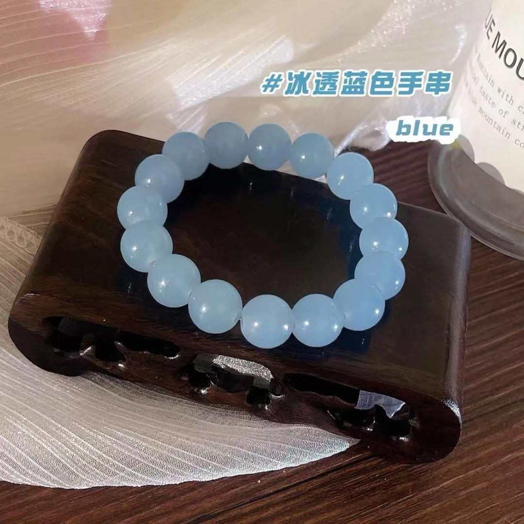 海蓝宝水晶【男女同款】手链—-1334