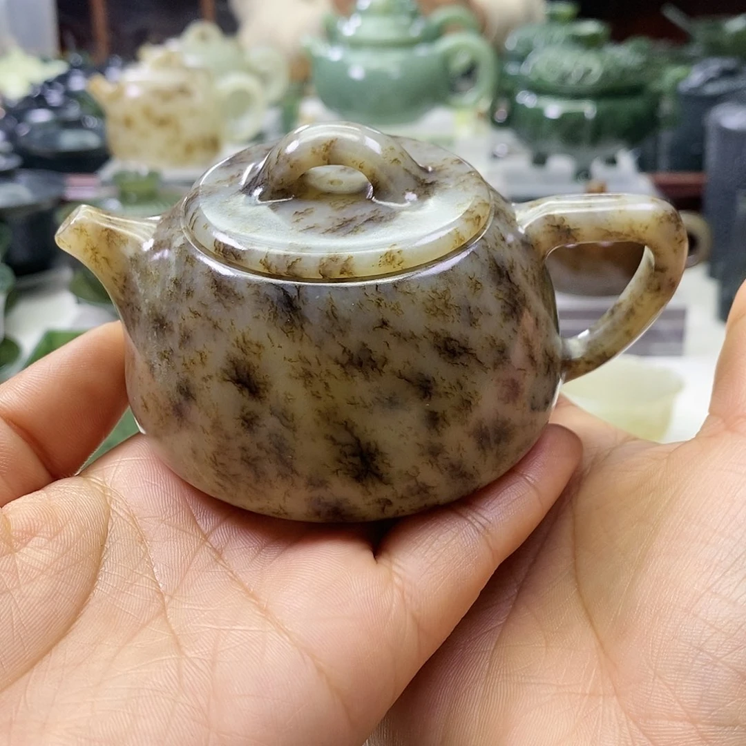 和田玉茶壶未镶嵌文*