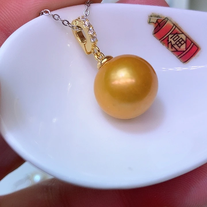 银S925镶嵌耳饰淡水珍珠