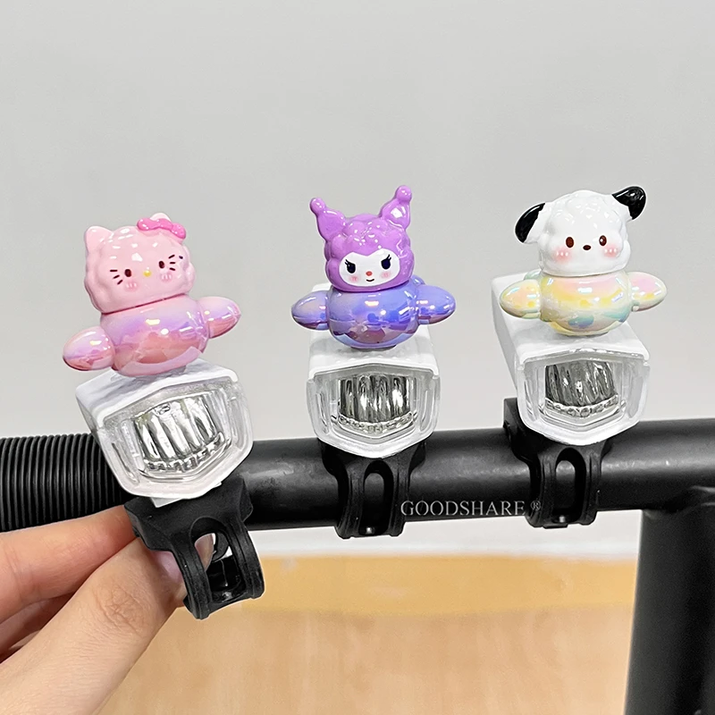 儿童平衡车滑板车前灯可爱卡通库洛米公路山地车夜间骑行强光车灯