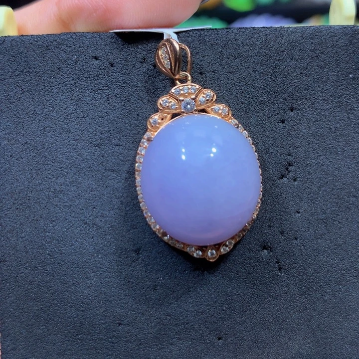 翡翠银S925镶嵌颈饰翡翠