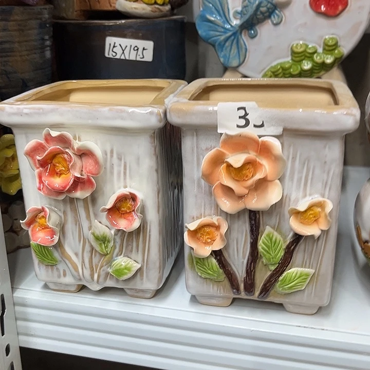 紫砂花盆粗陶材质多肉花盆