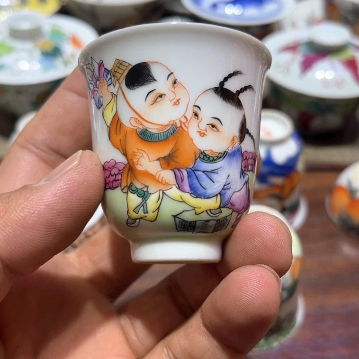 纯手绘精品盖碗杯