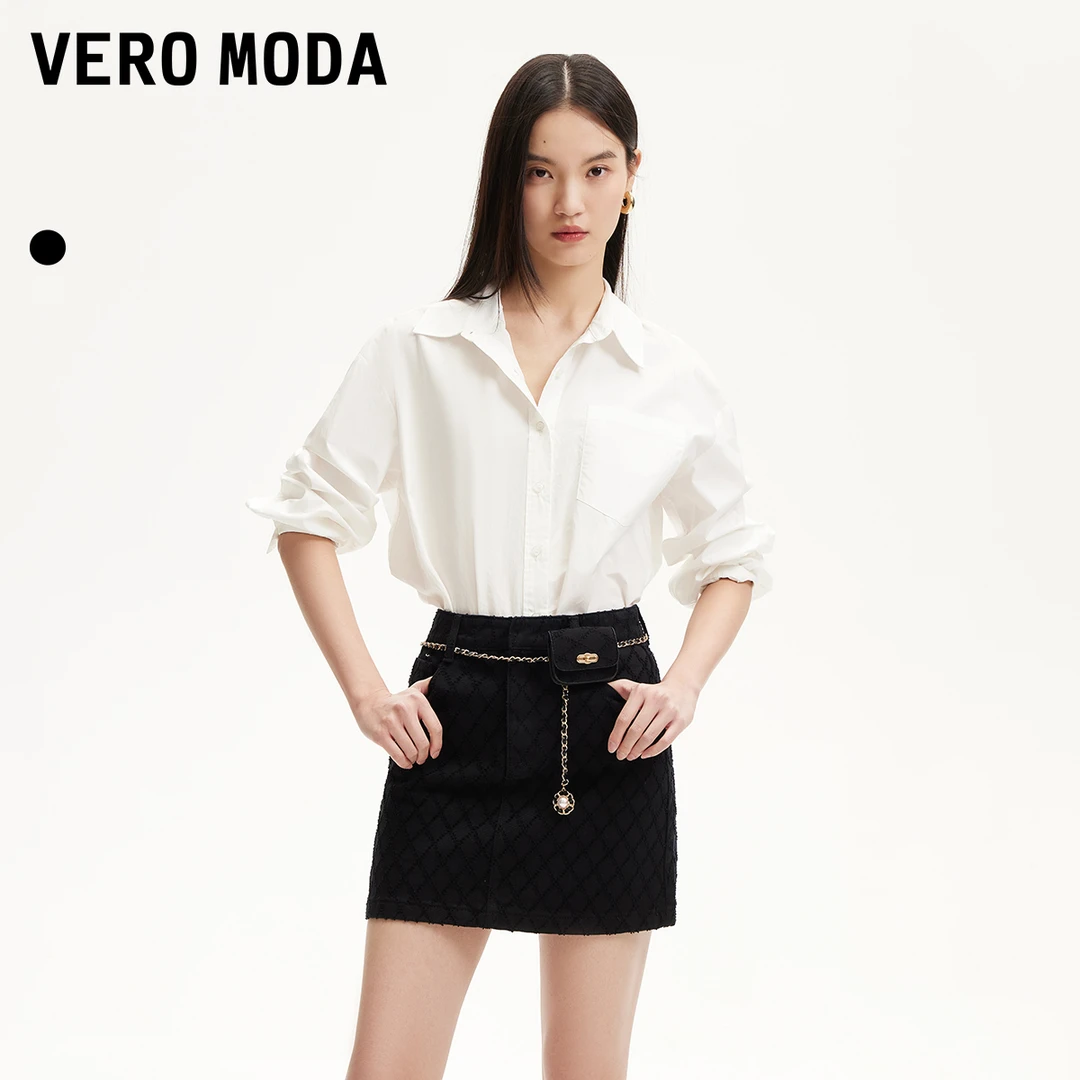 Vero Moda欧若风商场同款新品半身裙气质菱搭配腰带包包325137009