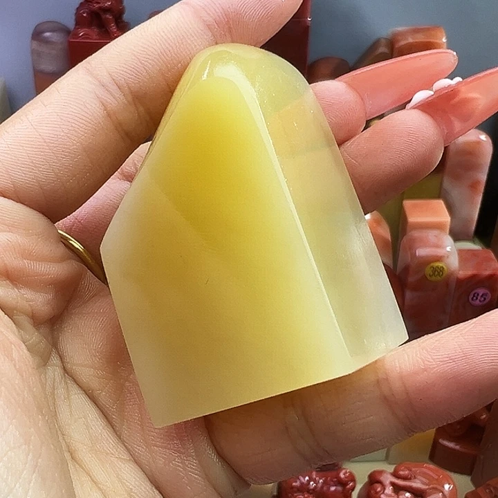 画***羽寿山石印石结晶黄