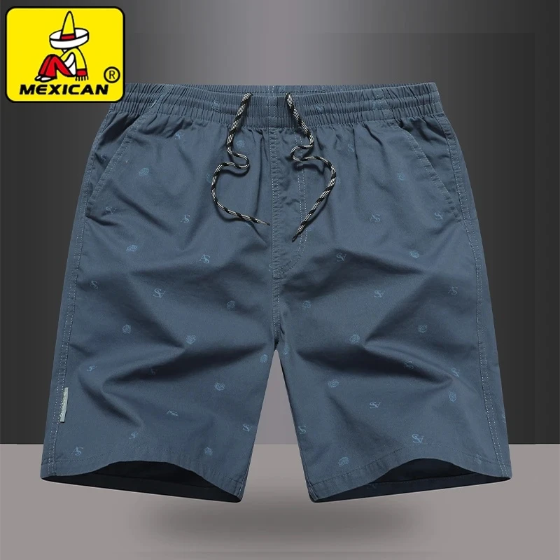 Mexican/稻草人薄款短裤裤子中腰休闲裤宽松五分裤夏天夏季沙滩裤
