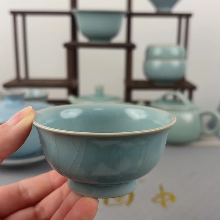 汝窑仿古釉压手杯