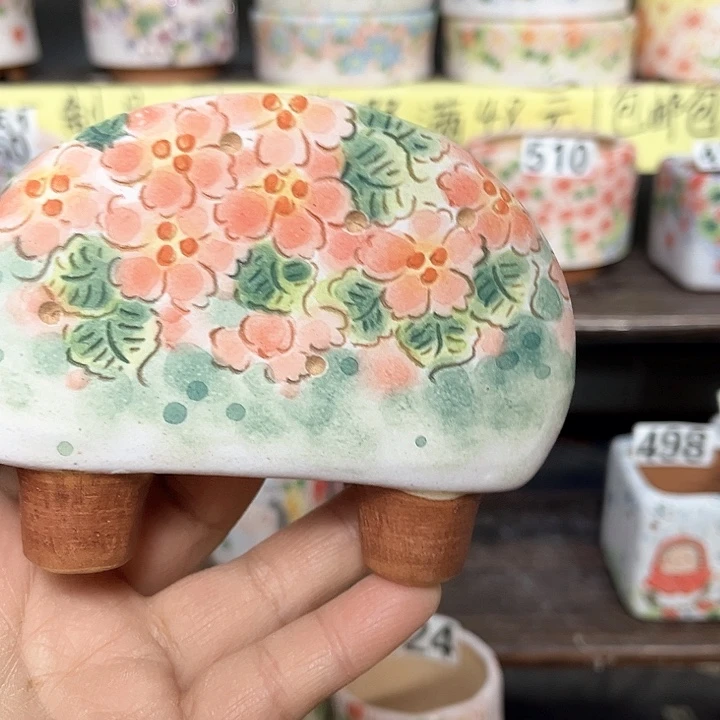 红陶小*甲手工多肉植物花盆