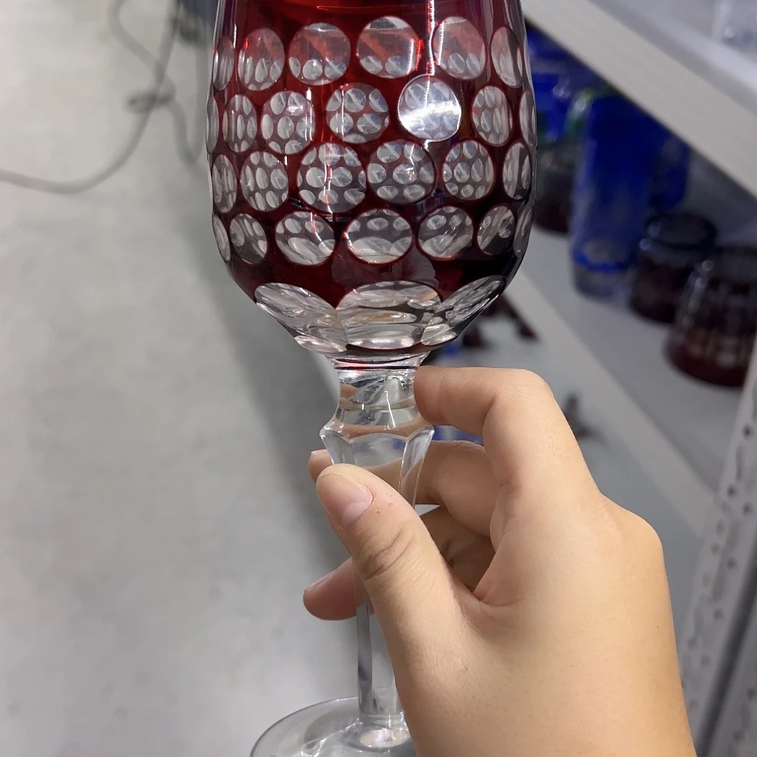 水晶玻璃平底款微瑕一个