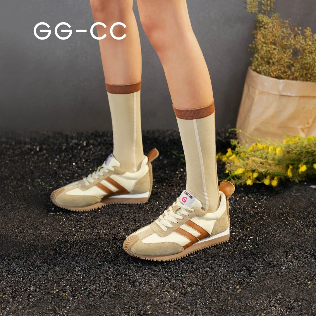 GG-CC【摩卡薄脆】2025年春季新款复古阿甘休闲鞋通勤运动板鞋3419