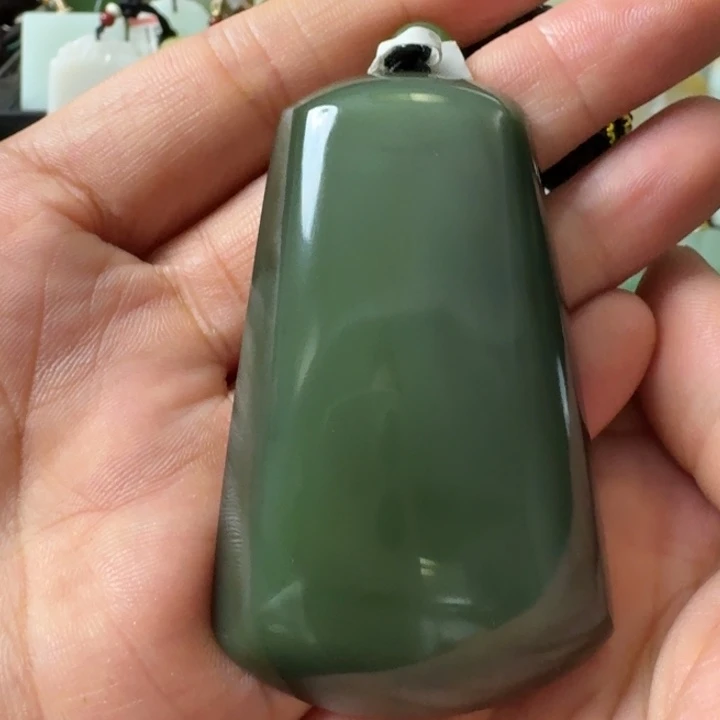 和田玉未镶嵌颈饰鸭蛋青66