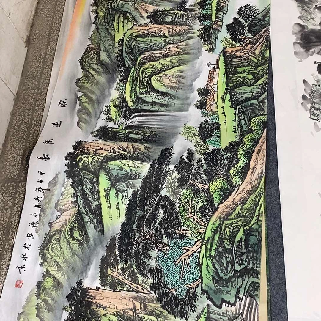 国画画画真的画画的