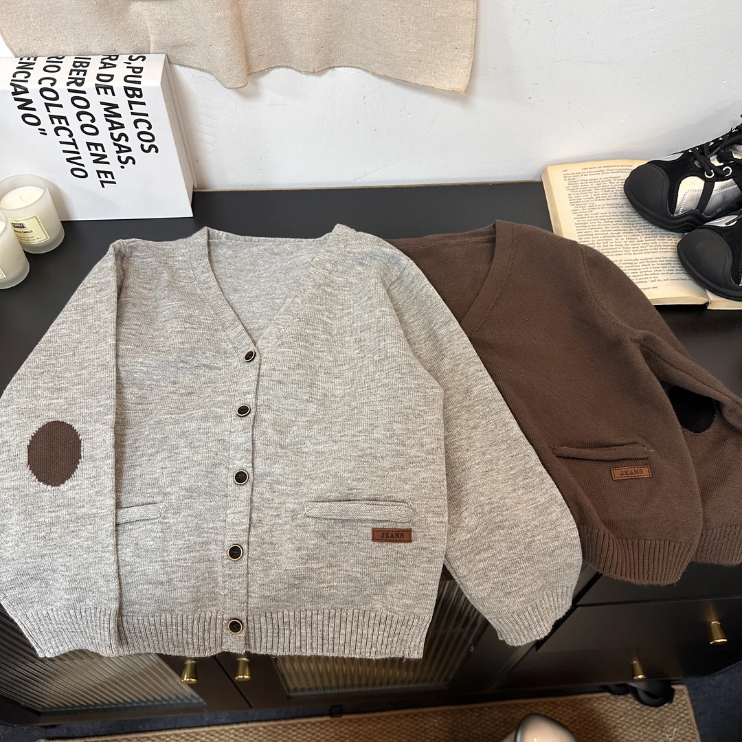 3013休闲百搭时尚洋气流行春款男女童针织开衫