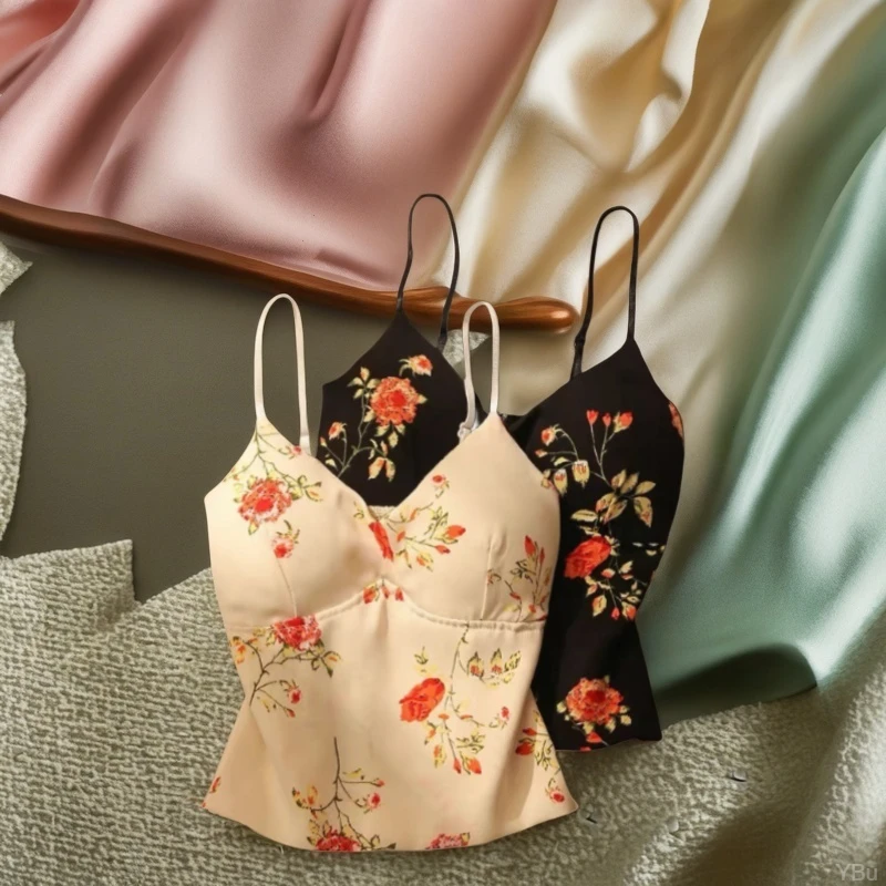 2025显瘦短款打底新款修身外穿无袖吊带上衣背心内搭带垫夏季小胸