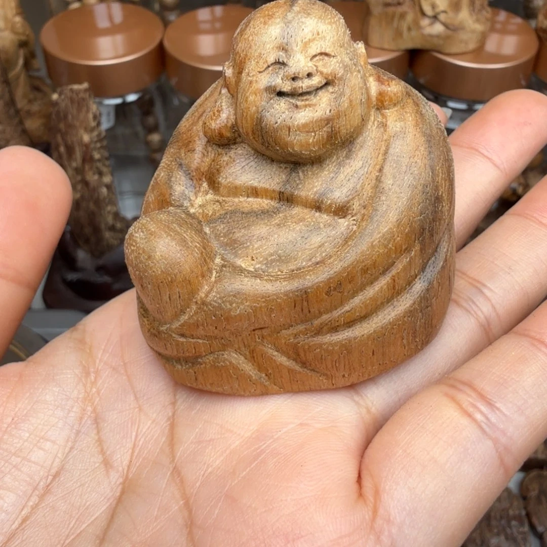 沉香碎屑沉香达拉干弥勒佛 19.2 克