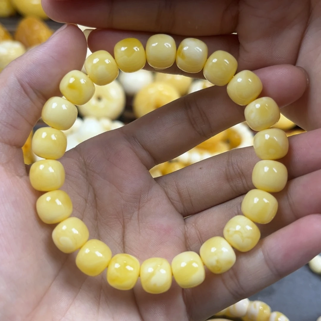 琥珀未镶嵌手串同料老邢手串10.2mm