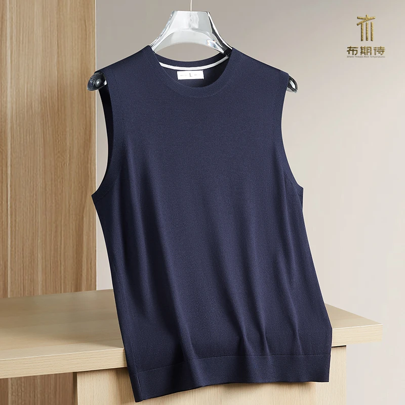 布期待宽松无袖t男款休闲运动百搭单穿打底男士针织坎肩背心薄款
