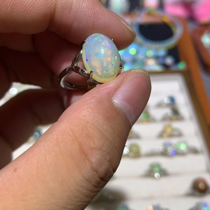 韩***仙欧泊合金欧泊戒指