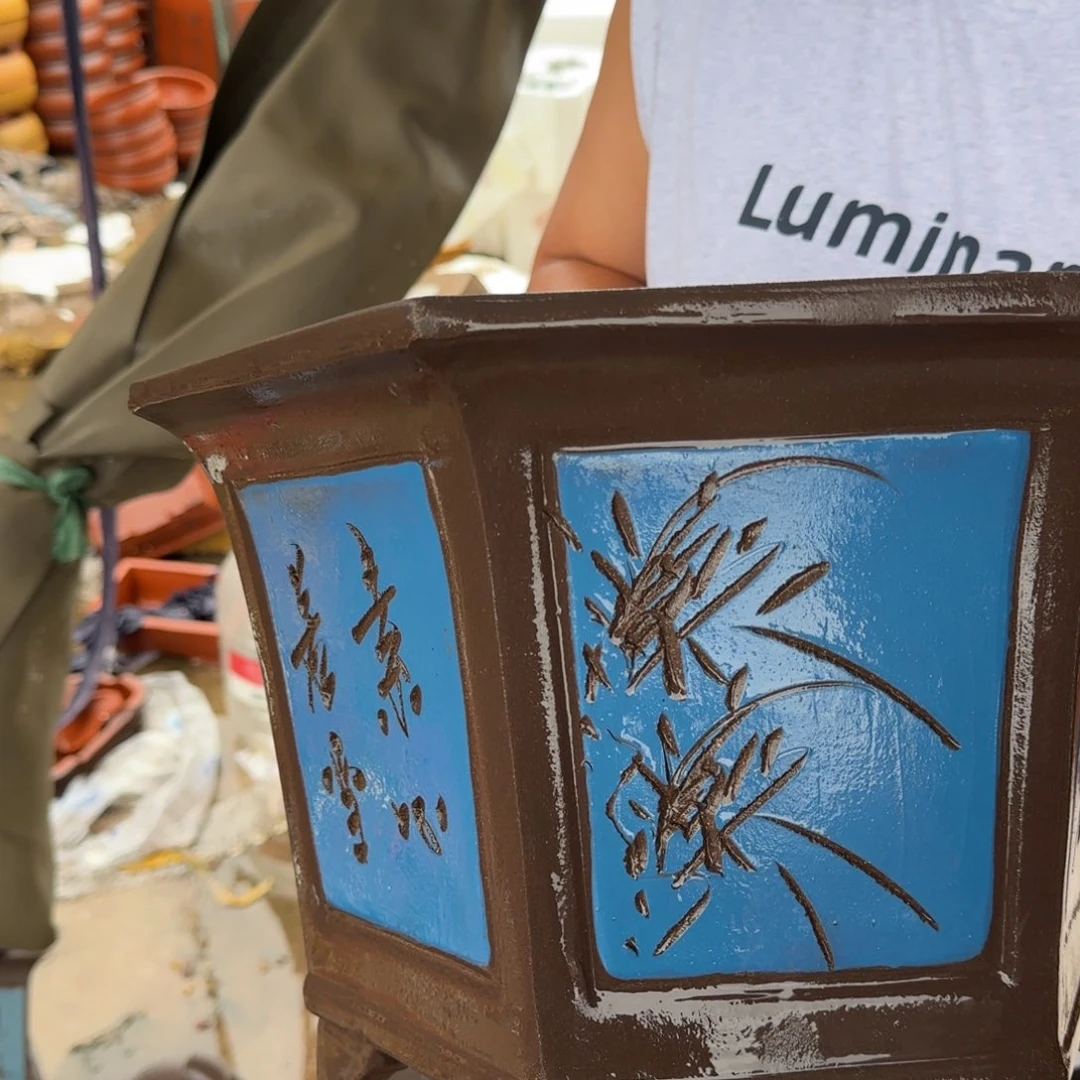 紫砂花盆口径33.21口径