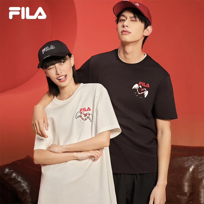 Fila/斐乐夏季新款男女同款休闲运动百搭上衣宽松T恤出游穿搭